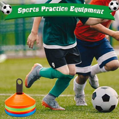 Lewtemi Soccer Disc Cones 7.5'' Sports Agility Training - color: Mixcolor