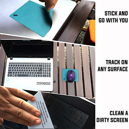 Mouse Pad Adhesive Travel (Blue) - color: BLUE