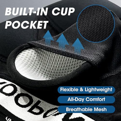 Youth Boys Padded Compression Sliding Shorts Pants With Soft Cup & Pocket - color: Black-0933b, size: Medium