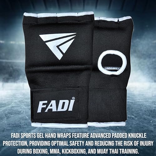 Quick Hand Wraps - Padded Knuckle Protection for Boxing Gloves, MMA, Kickboxing, Muay Thai - Quick Wraps for Men & Women - size: Small-Medium
