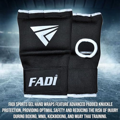 Quick Hand Wraps - Padded Knuckle Protection for Boxing Gloves, MMA, Kickboxing, Muay Thai - Quick Wraps for Men & Women - size: Small-Medium
