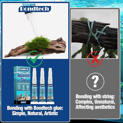 Aquarium Glue, Clear Reef Glue, Instant Coral Adhesive for Plants and Rocks, Mosses, Coral, Stone, Wood, Freshwater and Saltwater Aquascape (3)