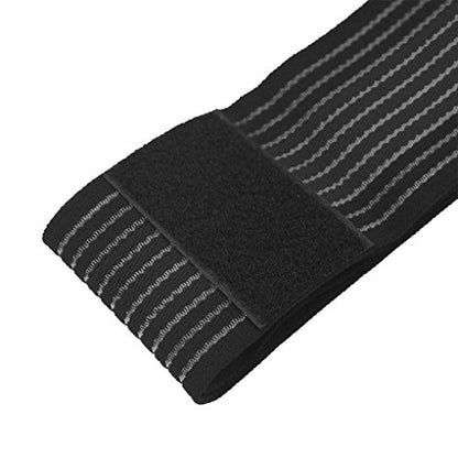 Elastic Ankle Support Bandage Breathable Ankle Brace Guard Sports Knee Elbow Wrist Calf Thigh Compression Wrap Ankle Exercise Wrap Strap for Running Riding Fitness - color: Black