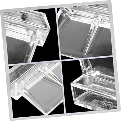 Kisangel 16pcs Acrylic Aquarium Lid Support Clips Fish Tank Cover Brackets for Easy Access and Cleaning Design for Rimless Aquariums