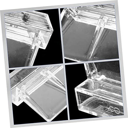 Kisangel 16pcs Acrylic Aquarium Lid Support Clips Fish Tank Cover Brackets for Easy Access and Cleaning Design for Rimless Aquariums
