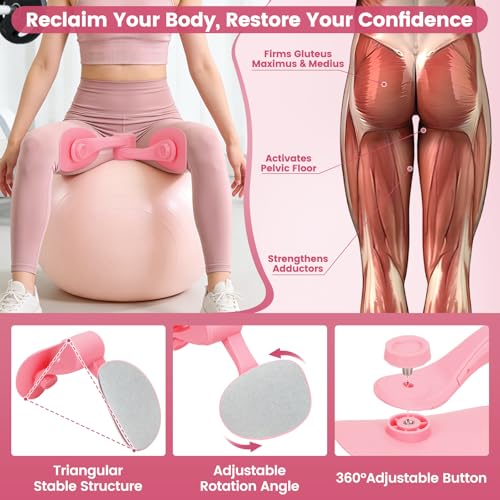 Home Workout Equipment for Women, Pedal Resistance Band with Handle Set - color: Pink