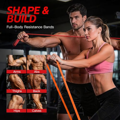 Pull Up Bands, Resistance Bands Set, Exercise Workout Bands for Men & Women, Ideal for Body Stretching, Physical Therapy and Muscle Training - color: Wine Red