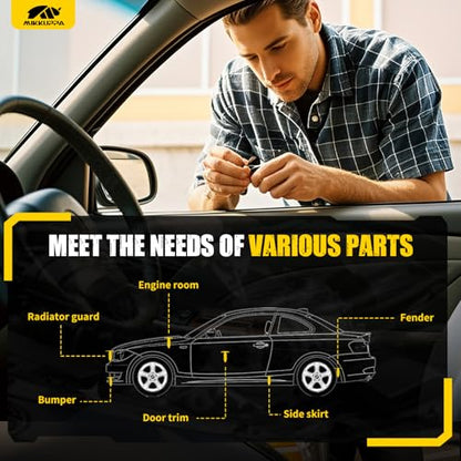 MIKKUPPA 635PCS Car Push Retainer Clips - 16 Sizes Nylon Bumper Fender Plastic Rivets Automotive Clips Auto Fasteners with 10 Cable Ties and Fasteners Remover Replacement for Toyota GM Ford Honda