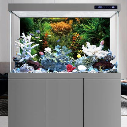 AWERT 36x20 inches Aquarium Background Seagrass Aquarium Background Aquatic Plant River Bed & Lake Fish Tank Background Vinyl Background