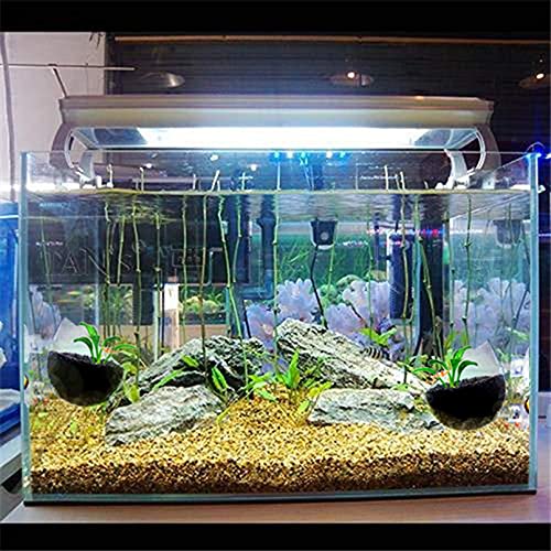 Aquarium Plant Holder Pot Aquarium Decor Crystal Glass Aquatic Plant Cup with Suction Cups for Fish Tank Aquascape Decoration (4 Pack)