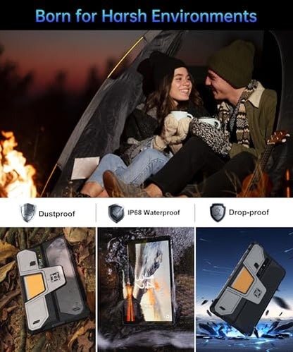 8849 Tank Pad E Tablet Android 14, Dual 4G 10.95'' Rugged Projector Tablet 24GB RAM, 21000mAh Octa-core Waterproof Outdoor Unlocked Tablets 512GB ROM, 50MP+32MP Camera, Camping Light/WiFi/BT 5.3/GPS