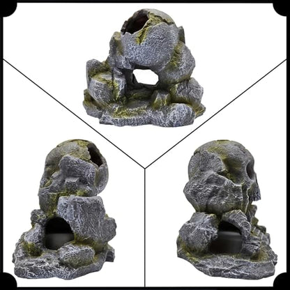 Aquarium Decoration, Crawler Box, Hidden cave, Fish Tank Decoration Accessories, Amphibians, Fighting Fish, Shrimp, Lizards, Leopards, Geckos, Hiding and Playing in Their habitats