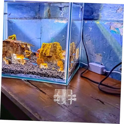 UKCOCO Aquarium Dosing Pump Hose Holder Sturdy Acrylic Tube Clamp Easy Install for Fish Tank Water Pipe