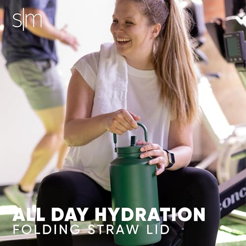 Simple Modern Water Bottle Jug | Straw & Chug Lid | 128oz, Green - color: -Forest, size: 128 Ounces