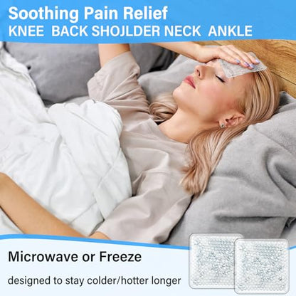 Trelaco 30 Pack White Small Ice Packs for Injuries Reusable - color: Clear