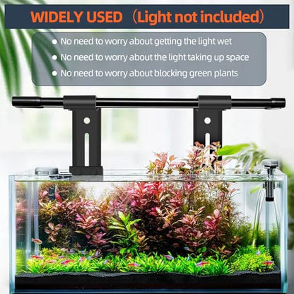hygger Aquarium Light Clip Holder (for HG-957),2 Pieces, Aquarium Fish Tank Light Riser/Holder/Bracket/Stand/Mount - size: 2 pieces