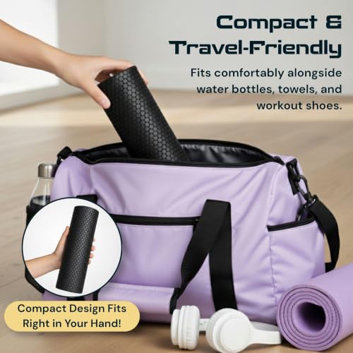 Foam Roller for Muscle Massage, Stiff Back Pain Relief, Physical Therapy, Deep Tissue, Exercise Equipment for Home Gym, Stress, Yoga, Pilates for the Fit Citizen (Black, Mini 12 x 4 Inches) - size: Mini 12 x 4 Inch