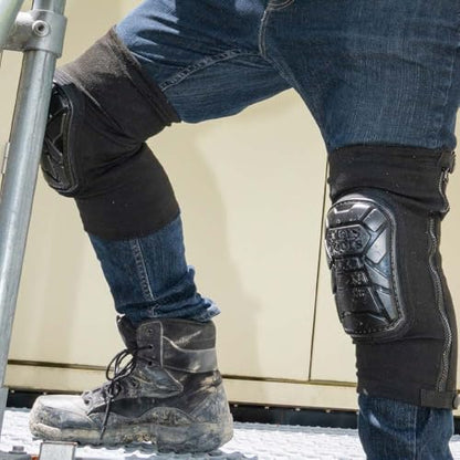 Klein Tools 60628 Tough-Flex Knee Sleeves for Work, Construction, Low-Profile Sleeve with Zipper, Gel-Like Foam, Black, S/M - size: S/M