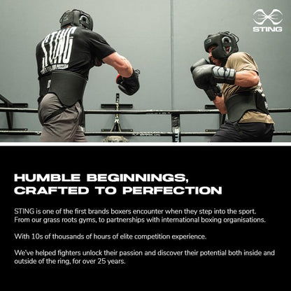 STING Armaplus Boxing Gloves - color: Black, size: 14 Oz