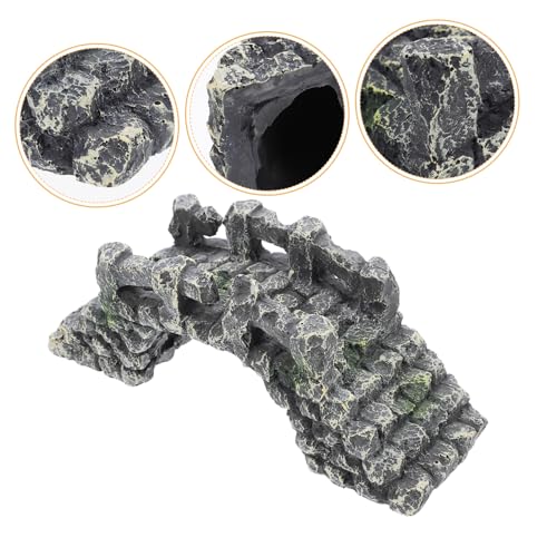 Sosoport Miniature Resin Bridge Aquarium Decor Garden Bridge for Fish Tank Landscaping Easy Installation for Fish Underwater Aesthetics