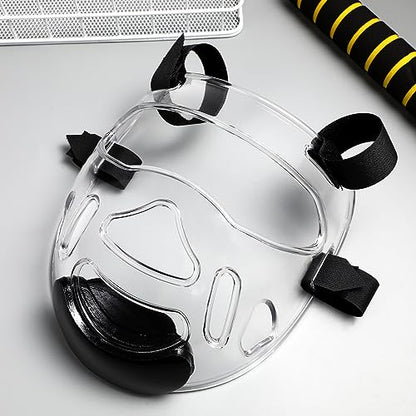 Toddmomy 2Pcs Clear Face Guard for Sports Taekwondo 8.2x7.8 in Plastic