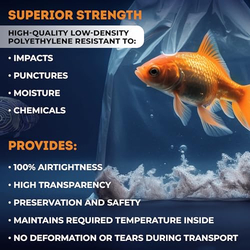Clear Plastic Fish Bags, 6 x 12 Inch, 2 Mil Poly Bags, Pack of 1000, Unprinted Clear Poly Bag for Aquarium Species Transfer and Transport - style: 6" X 12" / 2 Mil / 1000 Pack