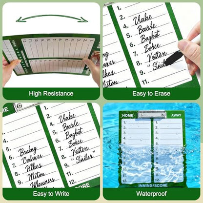 Baseball Lineup Board, Double-Sided Magnetic Coaching Clipboard - style: BaseballBoard-Small