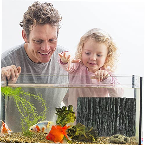 Happyyami 1pc Vertical Grain Aquarium Background Board Terrarium Backdrop for Reptile Tanks No Bad Smell Chic Decorative Landscape for Fish Tanks Living Room Decor