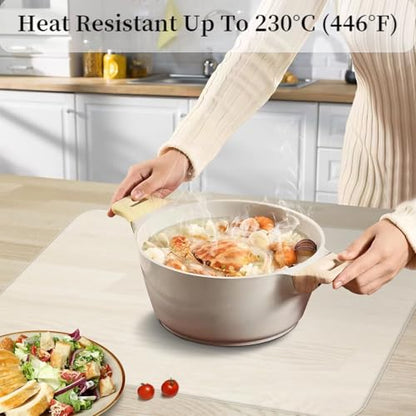 Rectangular Non Slip Silicone Mat - Anti Slip Large Table Coaster Pad - 10"X 22" - Baking, Crafts, Table, Counter or Any Surface - size: 10in x 22in