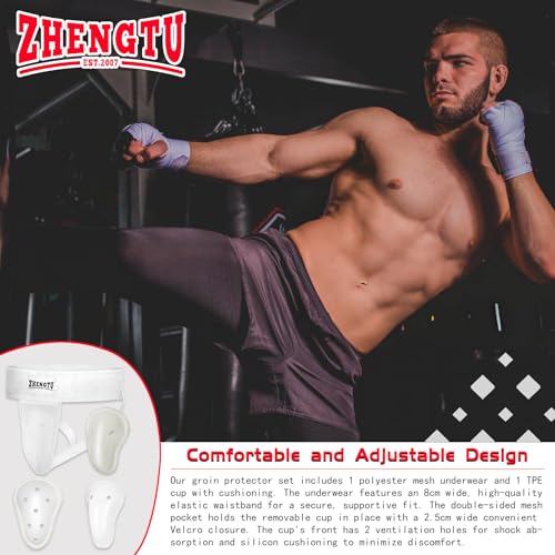 Groin Protector Cup Men, Boys Youth - color: White, size: Large