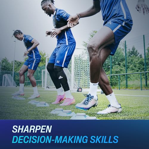 BlazePod Soccer Reaction Training Kit – 4 Smart Light Pods for Speed, Ball Control & Game IQ – Football Reflex Training for Players & Coaches – App Access Included - color: 4 Pods