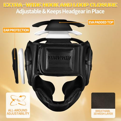 Boxing Headgear for Kids Youth, Boxing Head Sparring Gear MMA Headgear - size: Small