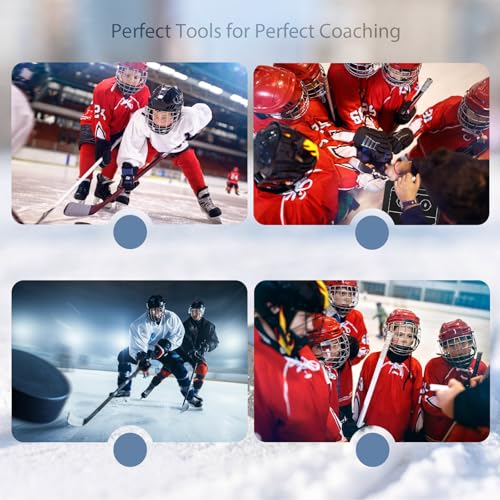 Electronic Hockey Coaching Boards – 16 inch LCD Hockey Coaching Board, Portable Erasable Pro Strategy Board for Training Teaching Competition Command,Tactical Drawing Tablet Coach Gifts - Black