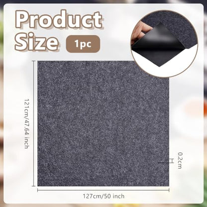 OLYCRAFT 50x47.6 Inch Large Felt Bird Cage Mat 2mm Thick Absorbent Felt Surface with Non-Slip Backing Durable Under Cage Mat Waterproof Under Cages Liner for Birds Reptiles Small Pets Ferret Habitats