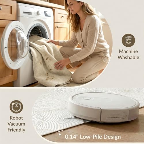 6'x9' Washable Geometric Geometric Area Rug, Cream Non-Shedding Pet Friendly Room Rug for Queen Size Bedroom, Under Bed, Master Suite, Foldable Easy Care Carpet | Ref:1955516 - color: Beige/Pattern 19, size: 6' x 9' (Rectangular)