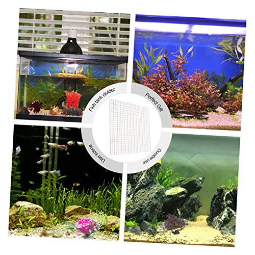 Garneck 1set Aquarium Isolation Grid Panel Fish Tank Divider Suction Cups Easy Installation for Fish Breeding and Mixed Aquatic Environments Clips