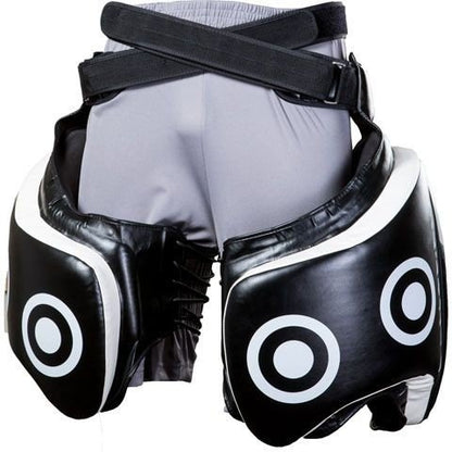 Fairtex Syntek Leather Thigh Pads, Muay Thai MMA Kickboxing Training Gear - color: Blue