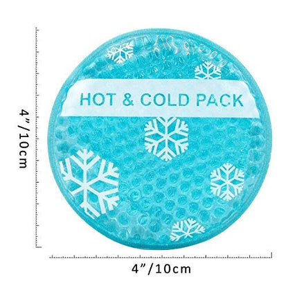 OLESILK Small Round Gel Beads Ice Packs with Cloth Backing, 6 Packs