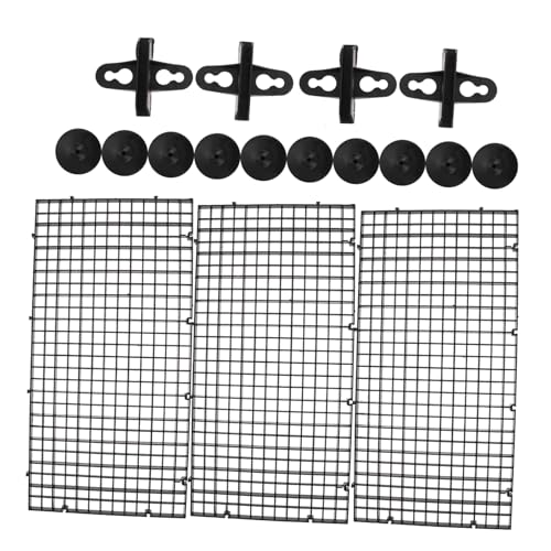 Garneck 1set Aquarium Isolation Board Divider High Transparency Fish Tank Divider Cups Mesh for Breeding Separation for Fish and Fry - color: Black
