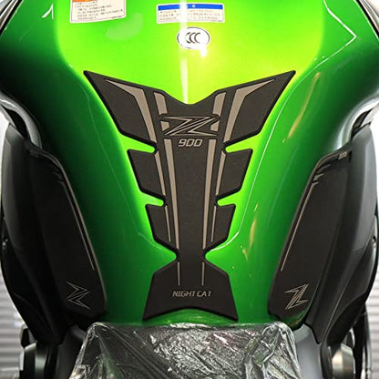 NIGHT CAT Motorcycle Gas Tank Protectors pad,Fuel Tank Protection Sticker,Compatible with Z900,Fuel Tank Side Traction mat,Anti-Slip(Z900 Black)