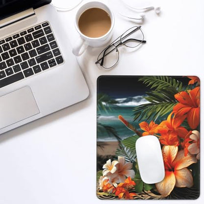 Mouse Pad Washable Mousepad with Non-Slip Rubber Base Tropical Flowers Mouses Mat for Laptop Desk Pad Gaming Mousepad for Office Computer Home 10x12Inch - color: Tropical Flowers