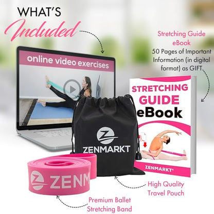 Ballet Stretch Bands for Flexibility, Strength and Dance Training - color: Pink