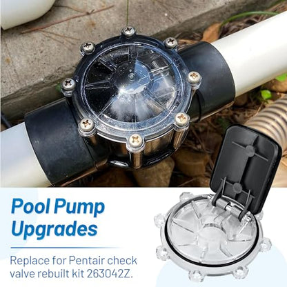 Check Valve Replacement Kit 263042Z Fits for Pentair 2" CPVC Check Valve 263042, Upgraded Pool Pumps 2 Port Straight Valves Part