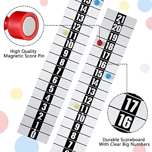 Kathfly 2 Pcs Cornhole Scoreboard with 6 Magnets, Magnetic Keeper
