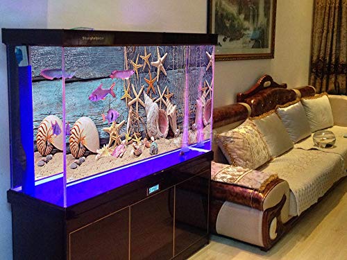 Starfish Aquarium Background Poster HD Fish Tank Decorations Landscape (24" x 20"/ 61 x 51cm) - size: 24" x 20"/ 61 x 51cm
