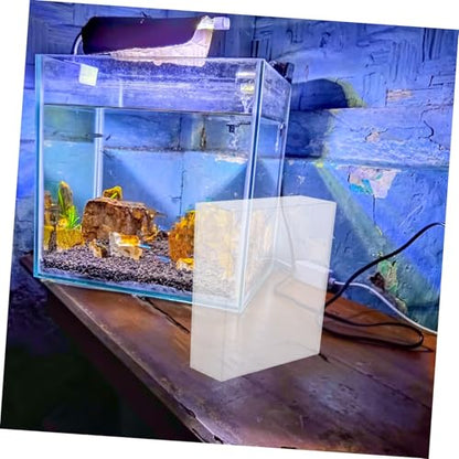 Yardwe Portable Clear Fish Viewing Box Small Acrylic Desktop Aquarium Betta Tank Breeding Container for Shrimp and Fish Observation