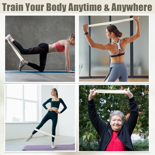 DEEKIN 30 Pcs Resistance Exercise Bands Bulk - color: Light Beige, style: 15-20 Lbs