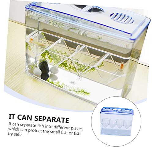 3 Pcs Small Fish Breeding Box - Freestanding Self-Floating Isolation Hatchery for Guppy and Fry in Aquarium