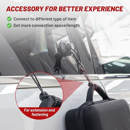 RED WOLF Heavy Duty 90MM Suction Cup Anchor Tie Down with Rotatable Hanging Hook Hold up to 100 LBs/45.36KG Each for Outdoor Camping Tarp Car Window Ceiling Awning RV Board Boat Vehicle Glass Surfing - size: 90MM Suction Cup