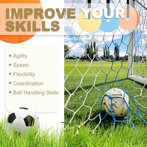 Soccer Targets for Goal, Training Equipment for Football Hockey Lacrosse - Goal Target Discs & Adjustable Straps, Football Shooting Aiming Agility Practice Game - size: #1 (4 pack x 5.9")